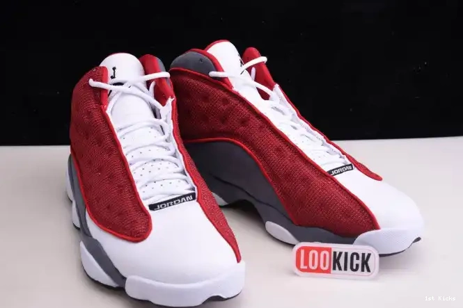 1st Kicks Flint Jordan Air Red Grey 13 414571-600 Gym Retro 0526